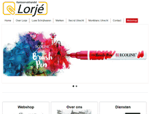 Tablet Screenshot of lorje-kantoorvakhandel.nl